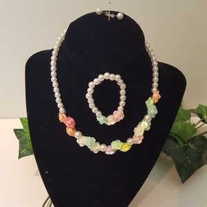 Kids set necklace bracelet earring